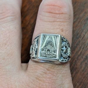 Texas Centennial Ring 1836- 1936 Sz 9